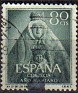 Spain 1954 Virgin 80 CTS Green Edifil 1138. Spain 1954 1138 Reyes usado. Uploaded by susofe